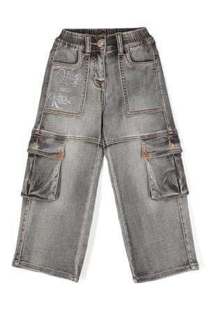 jeans in cotone grigio MONNALISA KIDS | 19D40640200050